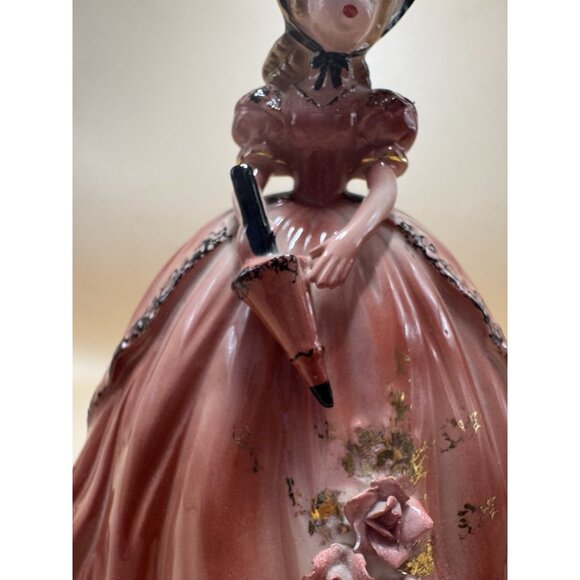 RARE Josef Originals Southern Belle Series Amber 7” Holding Umbrella/Parasol - Picture 11 of 14
